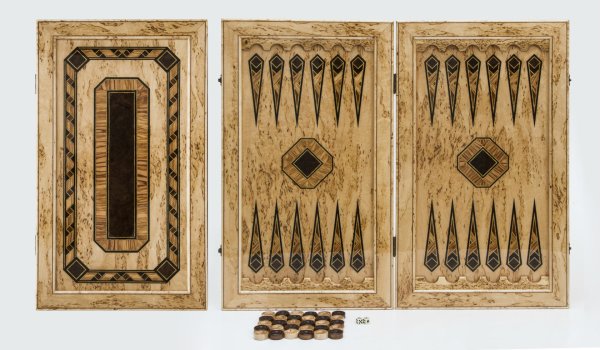 Нарды из карельской березы