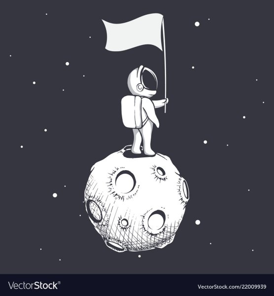 Космонавт на Луне вектор