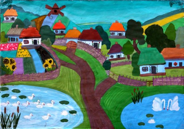 Рисунок мое село