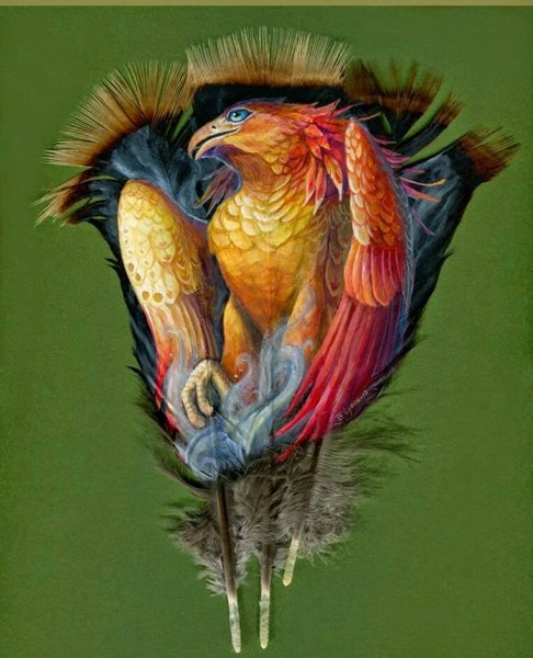 Бренда Лионс картины на перьях