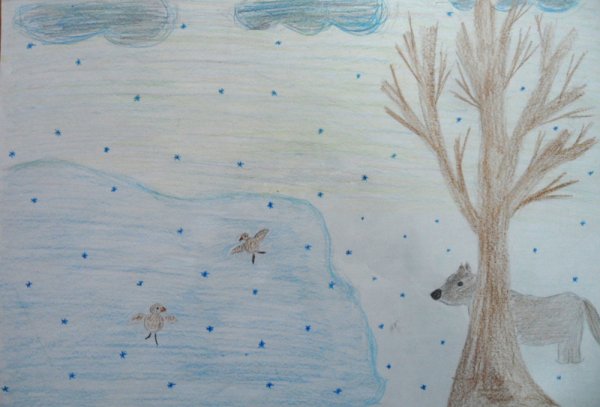 Зимнее утро Чайковский рисунок