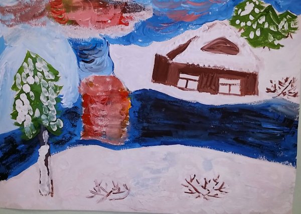 Рисунок зимнее утро 4 класс Чайковский