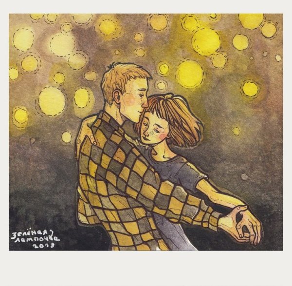 Зелёная лампочка художница