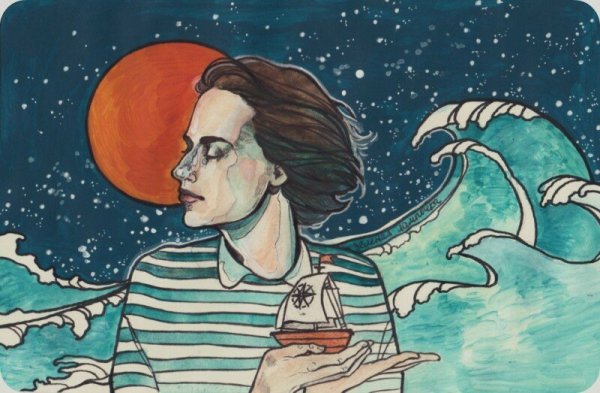 Зелёная лампочка художница