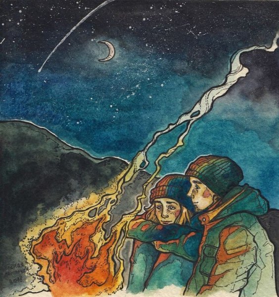 Зелёная лампочка художница