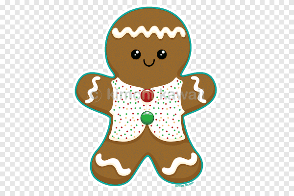 Рождественский пряник рисование