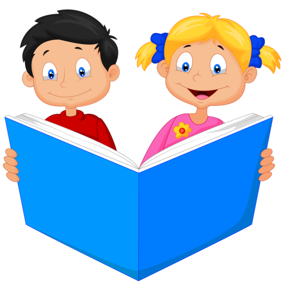 Мультяшные дети с книгами