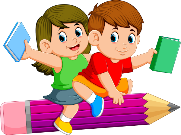 Мультяшные дети школьники