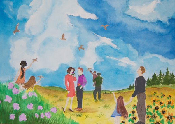 Рисунок на тему счастье