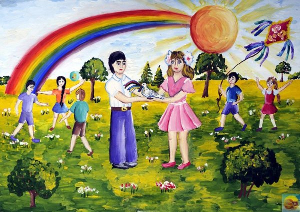 Рисунок на тему детство