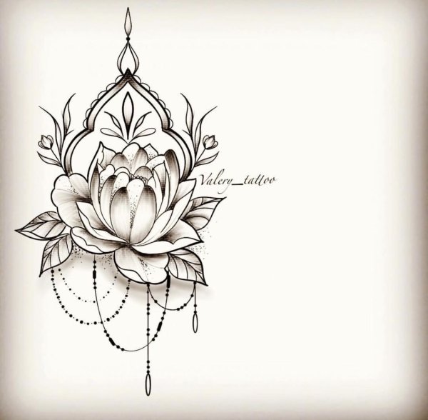 Лотос випшейдинг эскиз