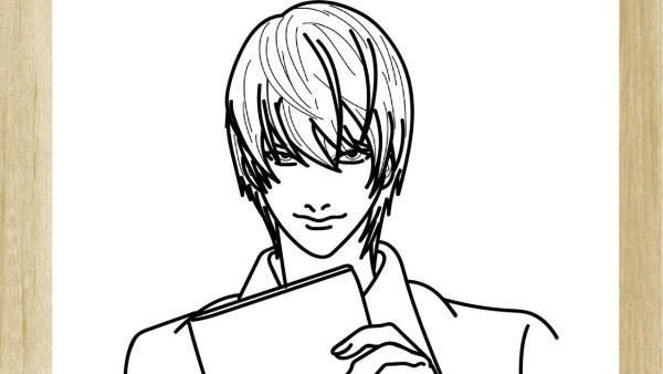 Ягами Лайт черно белый