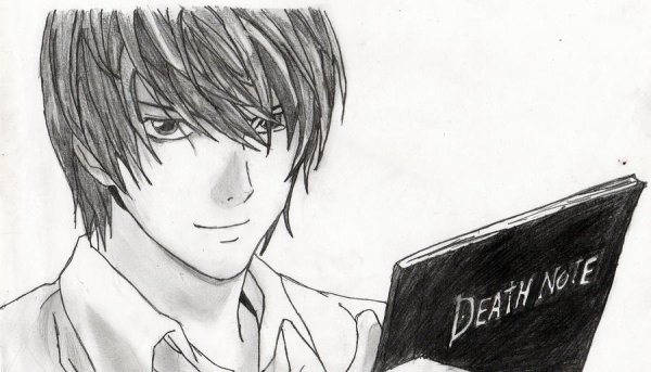 Эл тетрадь смерти раскраска