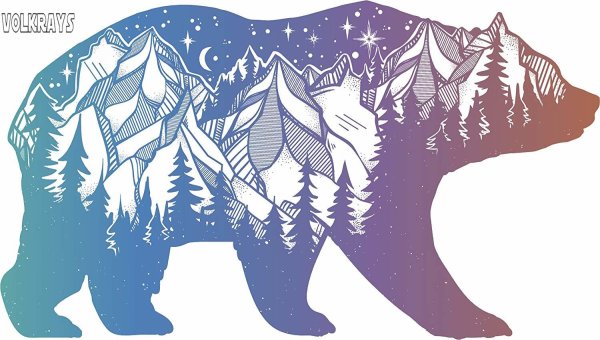 Медведь стилизация