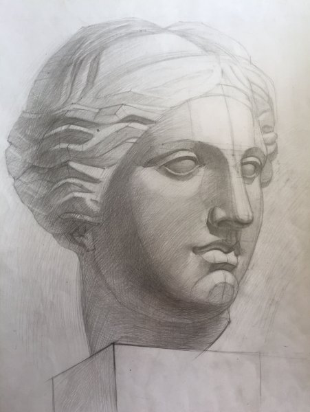 Афродита голова гипсовая МАРХИ