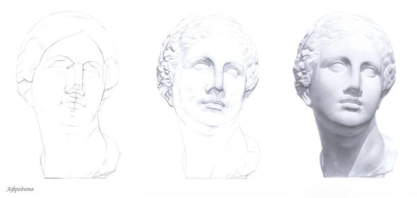 Афродита голова гипсовая МАРХИ