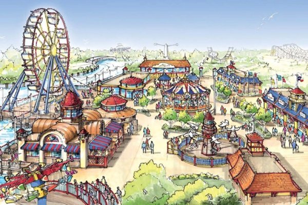 Раскраска парк аттракционов