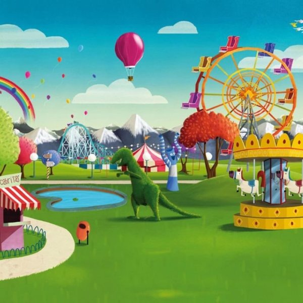 Тематический парк рисовать