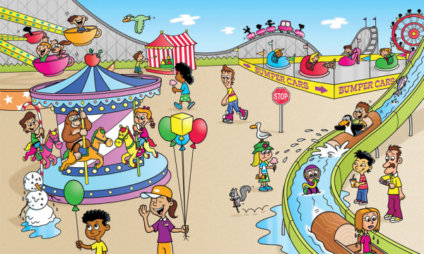 Нарисовать парк развлечений