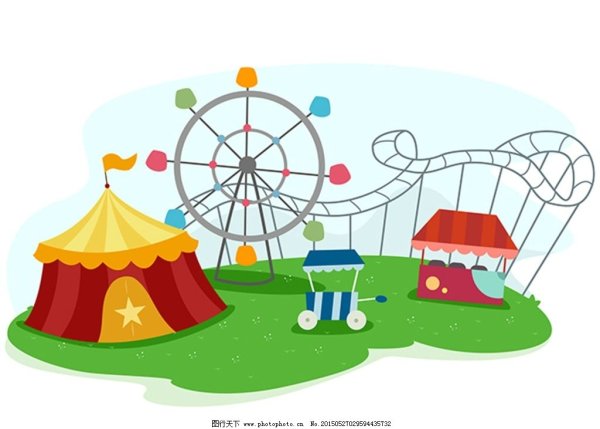 Рисунки парков аттракционов