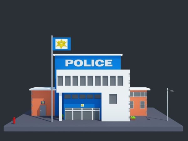 Полицейский участок cartoon