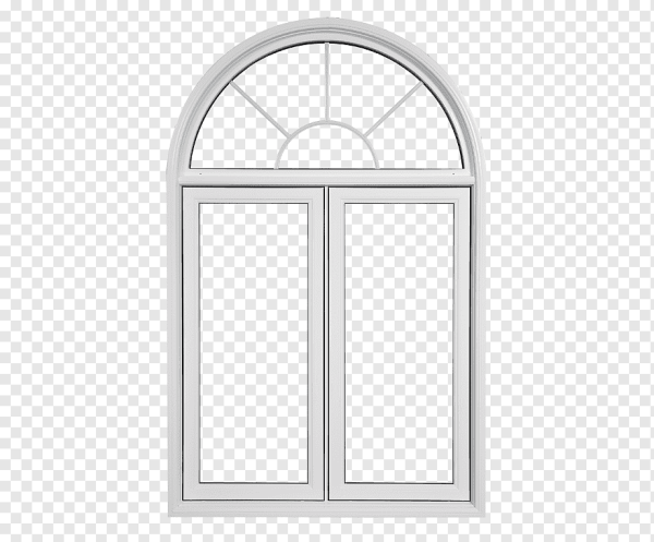 Окно арочное белое