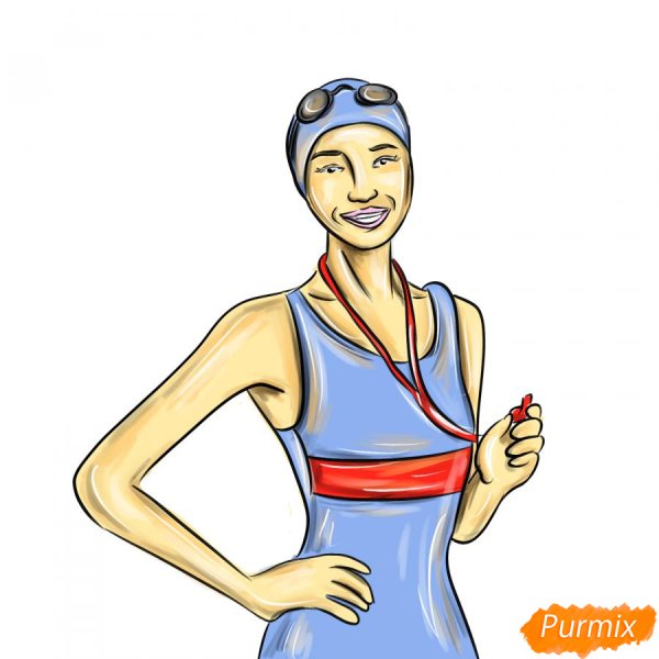 Тренер по плаванию рисунок