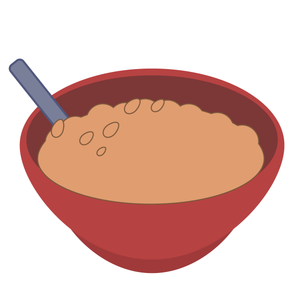 Тарелка с манной кашей