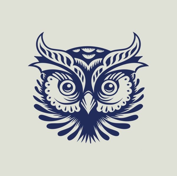 Стилизованная Сова рисунок
