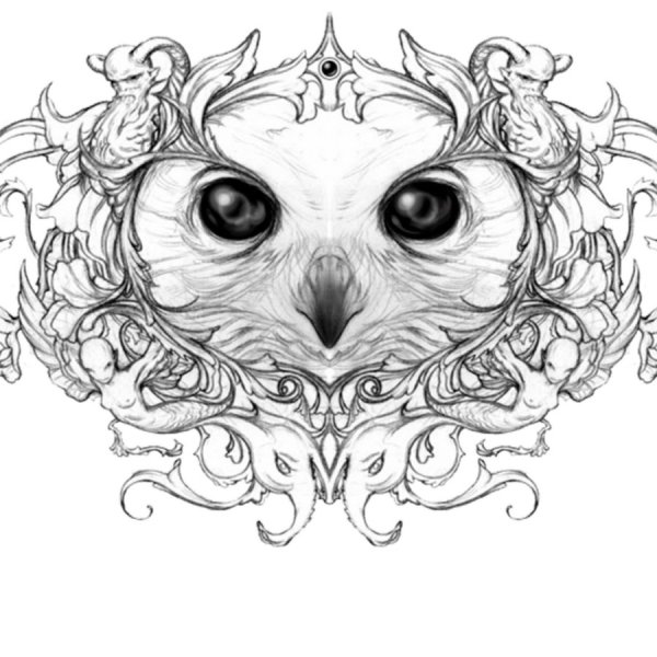 Тату Сова граффити
