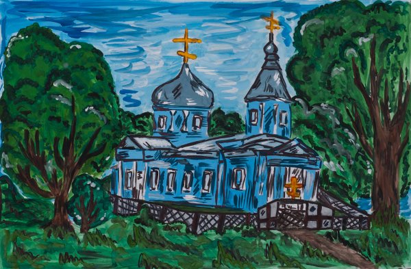 Монастырь рисунок