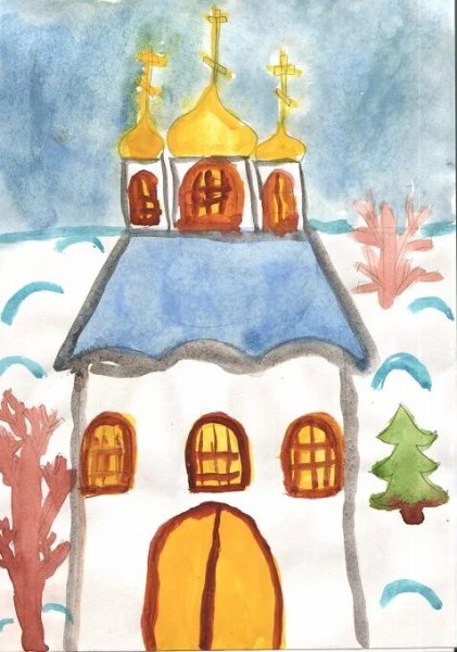 Храм рисунок для детей