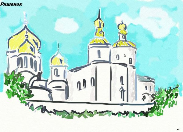 Церковь с куполами для детей