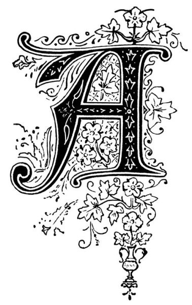 Буквица с растительным орнаментом