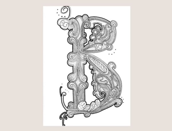 Книжная Графика буквица Инициал