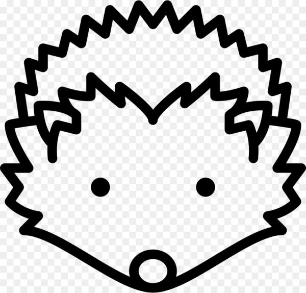 Мордочка ежика трафарет