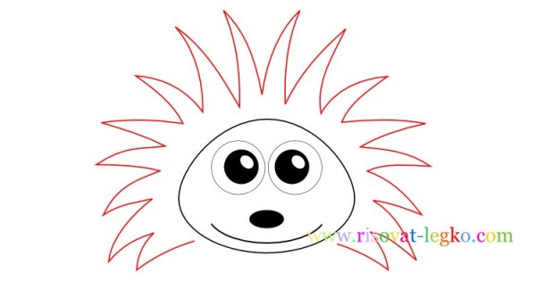 Мордочка ежика для аппликации