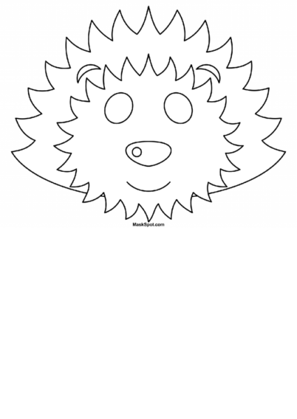 Маска Ежик печать