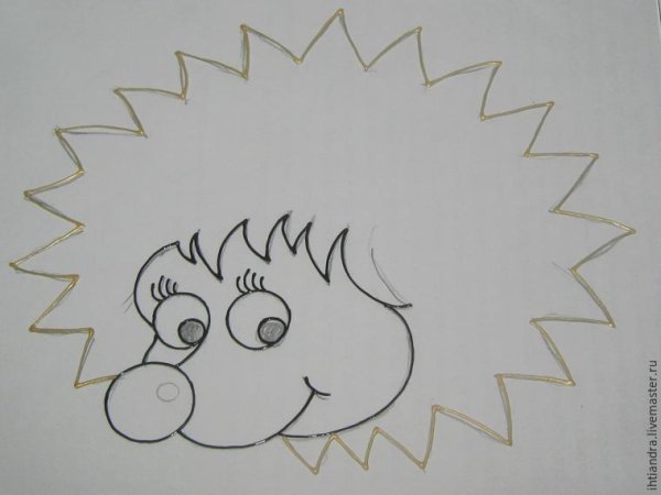 Голова ежика для аппликации