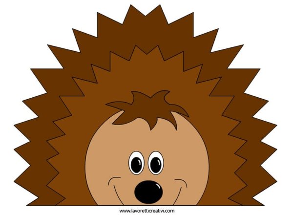 Мордочка ежа для аппликации
