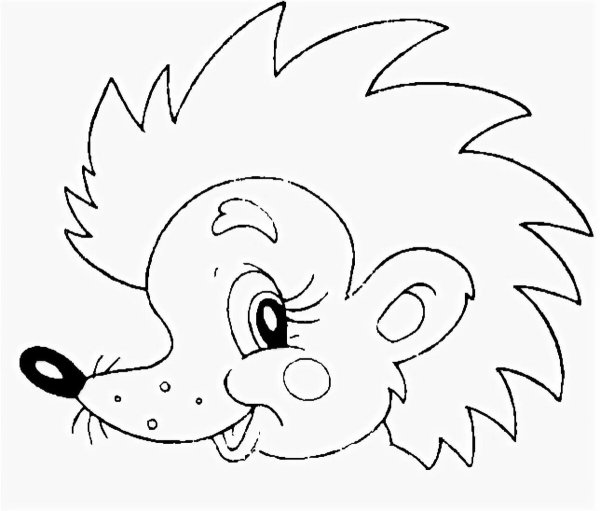 Маска ежика для детей