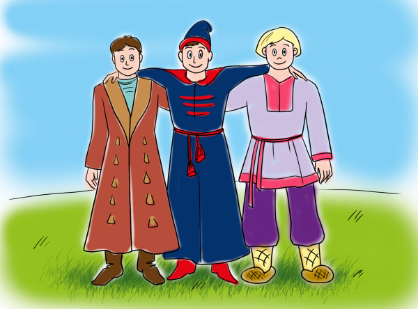 Три брата из сказки Царевна лягушка