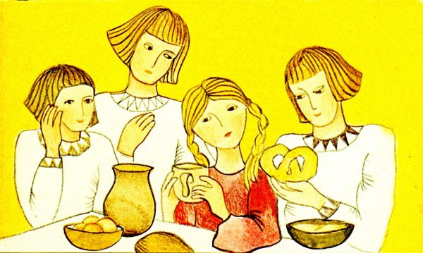 Грузинская сказка «пять братьев и сестра»).