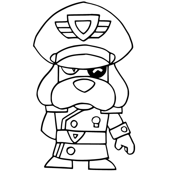 Раскраска Браво старс генерал Гавс