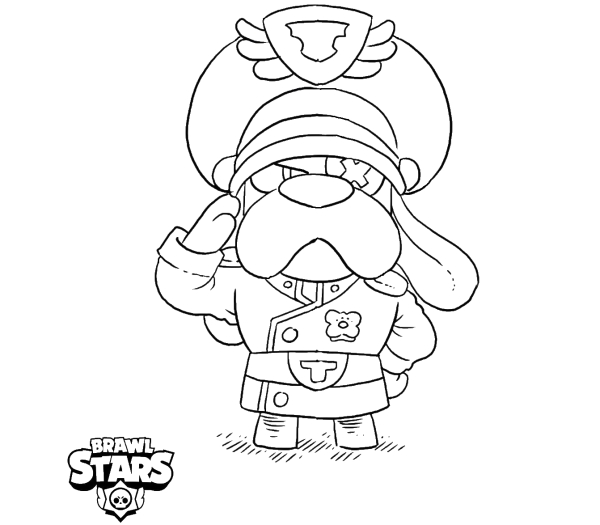 БРАВЛ старс генерал Гавс раскраска