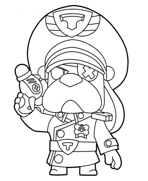 Раскраска Браво старс генерал Гавс боец