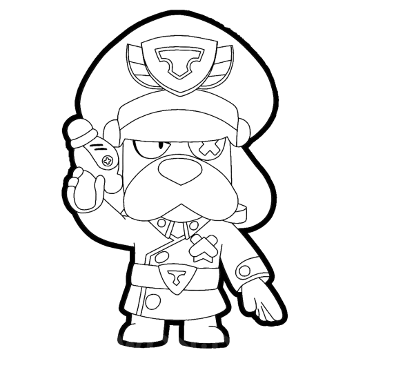 Раскраска Браво старс генерал Гавс