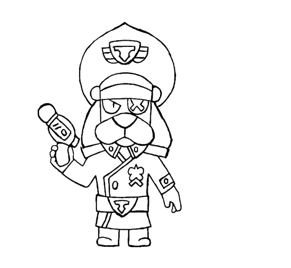 Раскраска Браво старс генерал Гавс