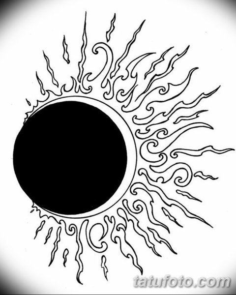 Татуировка солнце эскиз