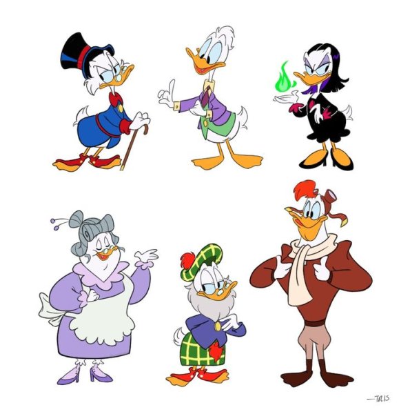 Герои мультика Скрудж макдак